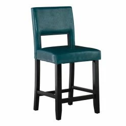 Flash Sale 🧨 Counter Height Stools Linon Vega 24 In. Counter Stool - Agean Blue 🔥