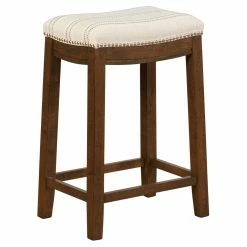 Best Sale 🥰 Counter Height Stools Linon Claridge 26 In. Backless Striped Counter Stool 🔥