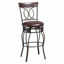 Buy 😍 Counter Height Stools Linon O & X Back Metal Swivel Counter Stool 😀