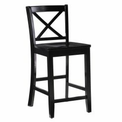 Flash Sale 🔥 Counter Height Stools Linon Black X Back Counter Stool 🌟