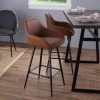 Wholesale 👏 Counter Height Stools LumiSource Clubhouse 26 In. Faux Leather Counter Stool - Set Of 2 🔥