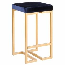 Hot Sale 🌟 Counter Height Stools LumiSource Midas 27 In. Velvet Counter Stool - Set Of 2 🤩