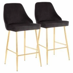 Flash Sale 💯 Counter Height Stools LumiSource Marcel 25.25 In. Upholstered Counter Stool - Set Of 2 🥰