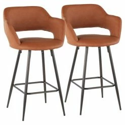Deals 🛒 Counter Height Stools LumiSource Margarite 25 In. Upholstered Counter Stool - Set Of 2 😍