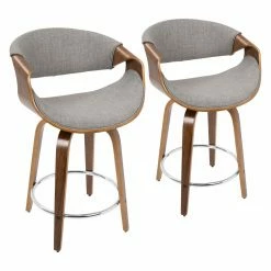 Top 10 🎉 Counter Height Stools LumiSource Curvini 24 In. Solid Back Counter Stool - Set Of 2 🎁