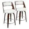 Coupon 🎁 Counter Height Stools LumiSource Cecina 24 In. Keyhole Swivel Counter Stool - Set Of 2 ❤️
