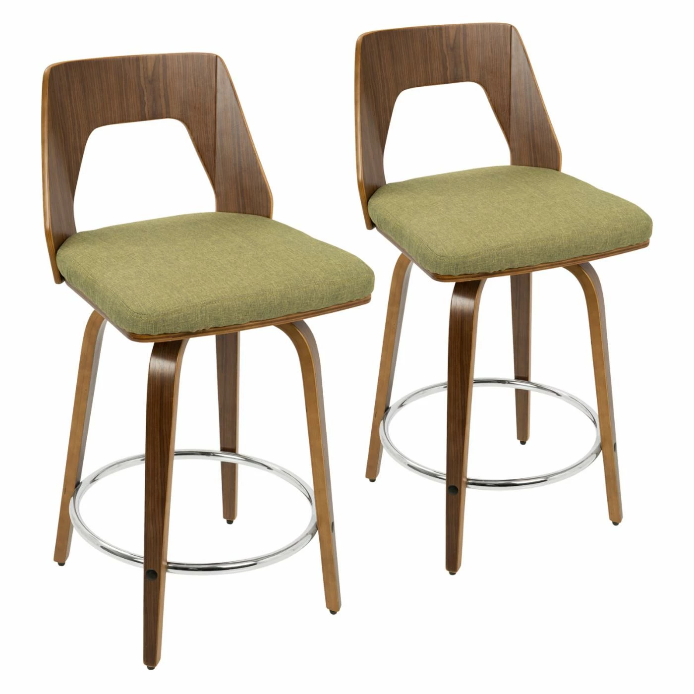 Coupon π Counter Height Stools LumiSource Trilogy 24 In. Keyhole Fabric Counter Stool - Set Of 2 π