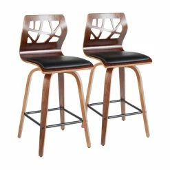Best deal ❤️ Counter Height Stools LumiSource Folia 26 In. Mid-Century Modern Counter Stool - Set Of 2 🤩