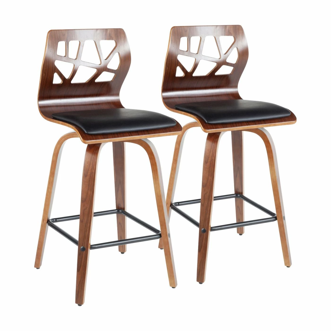Best deal β€οΈ Counter Height Stools LumiSource Folia 26 In. Mid-Century Modern Counter Stool - Set Of 2 π€©