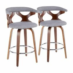 Discount 🛒 Counter Height Stools LumiSource Gardenia 25 In. Mid-Century Modern Counter Stool - Set Of 2 💯