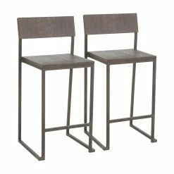 Brand new ✔️ Counter Height Stools LumiSource Fuji 26.25 In. Industrial Counter Stool - Set Of 2 ⌛