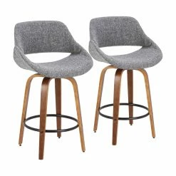 Flash Sale π Counter Height Stools LumiSource Fabrico 25.5 In. Mid-Century Modern Counter Stool - Set Of 2 π