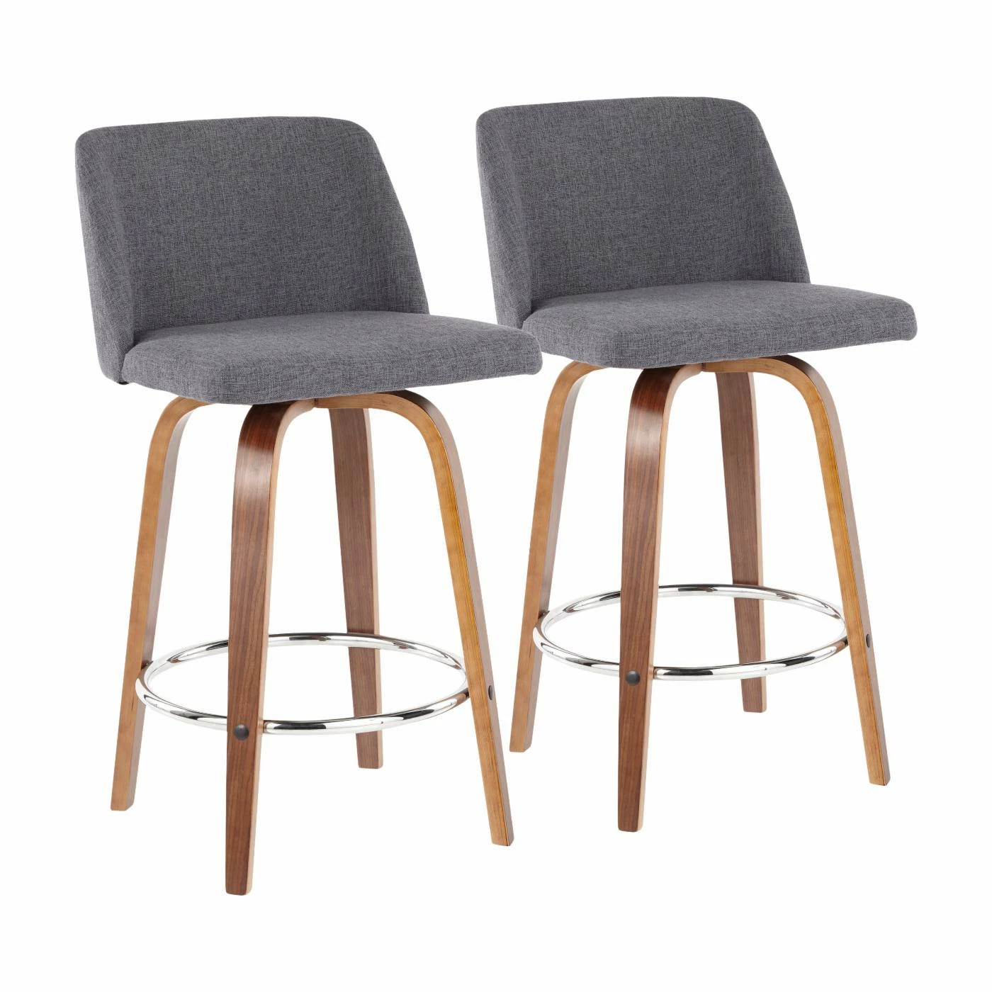 Coupon βοΈ Counter Height Stools LumiSource Toriano 25.5 In. Mid-Century Modern Counter Stool - Set Of 2 π