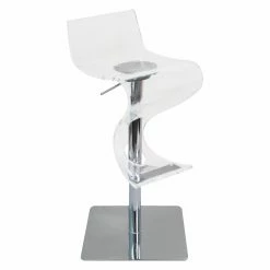 New 🧨 Counter Height Stools LumiSource Vista Acrylic Clear Bar Stool ⭐