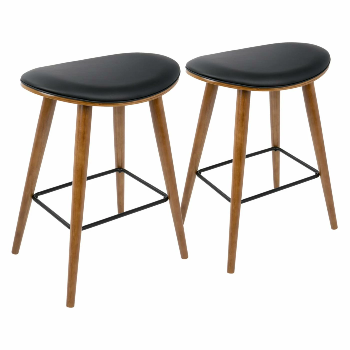 Buy β¨ Counter Height Stools LumiSource Saddle 25.75 In. Mid-Century Modern Counter Stool - Set Of 2 β