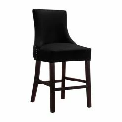 Best deal 🥰 Counter Height Stools Meridian Furniture Inc Hannah 24 In. Tufted Counter Stool With Nailhead Trim - Set Of 2 ✔️