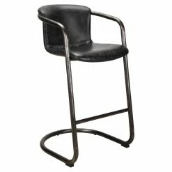 Flash Sale 🧨 Moes Home Collection Counter Height Stools Moe's Home Collection Freeman Leather Counter Stool - Set Of 2 - Antique Black 🛒