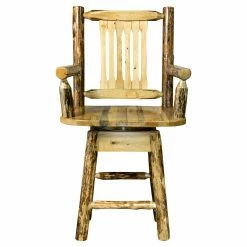 Wholesale ❤️ Counter Height Stools Montana Woodworks Glacier Country 24 In. Swivel Captains Counter Stool ❤️