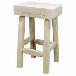 Discount 👏 Counter Height Stools Montana Woodworks Homestead 24 In. Half Log Counter Stool 🛒