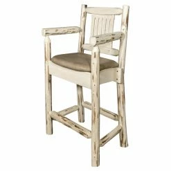 Best Sale 😉 Counter Height Stools Montana Woodworks Montana 24 In. Upholstered Captains Counter Stool 🌟