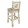 Outlet 🔔 Counter Height Stools Montana Woodworks Montana 24 In. Engraved Counter Stool 🔥
