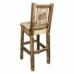 Flash Sale 🧨 Counter Height Stools Montana Woodworks Homestead 24 In. Engraved Counter Stool ❤️