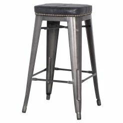 New 🌟 Counter Height Stools New Pacific Direct Inc Metropolis 28 In. Backless Counter Stool With Nailhead Trim - Set Of 4 🛒