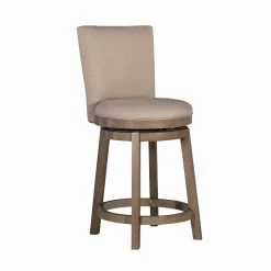 Brand new 🌟 Counter Height Stools Powell Davis 26 In. Upholstered Counter Stool - Rustic Taupe With Beige Fabric ✔️