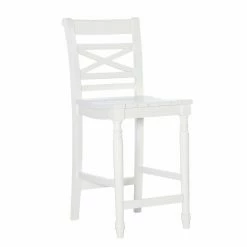 Outlet ✨ Counter Height Stools Powell Asher 24 In. Counter Stool - White 👍