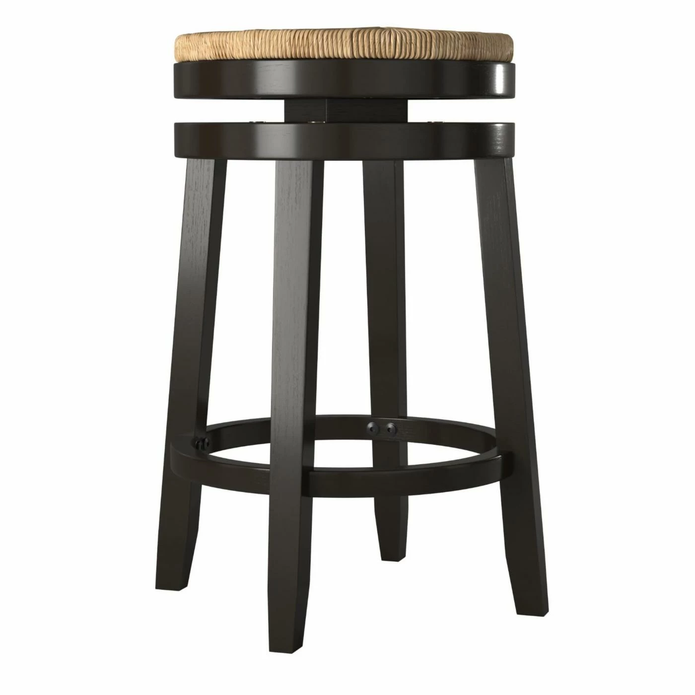 Brand new π― Counter Height Stools Powell Maya 26 In. Swivel Counter Stool - Black With Natural Rush β