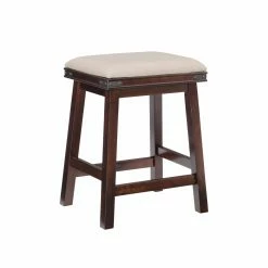 Discount π Counter Height Stools Powell Serrano 24 In. Backless Counter Stool - Chestnut π