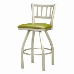 Deals ⭐ Counter Height Stools Regal Jailhouse 26 In. Swivel Metal Counter Stool With Upholstered Seat 🛒