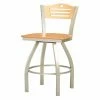 Buy 🤩 Counter Height Stools Regal Liberties Slat Back 26 In. Swivel Metal Counter Stool With Wood Back 😀
