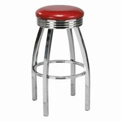 Best reviews of 🧨 Counter Height Stools Regal Lax 26 In. Retro Backless Metal Bar Stool With Upholstered Seat ✔️
