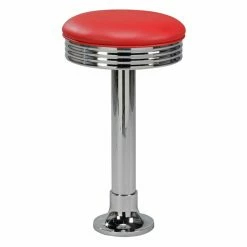 New 🎁 Counter Height Stools Regal Retro Cafe Bolt Down 26 In. Metal Counter Stool With Upholstered Seat 👍