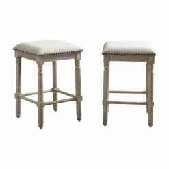 Buy ❤️ Counter Height Stools Roundhill Furniture Arnhem 24.25 In. Backless Swivel Counter Height Stool - Set Of 2 😍
