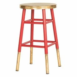 Top 10 🔔 Counter Height Stools Safavieh Emery 24 In. Dipped Gold Leaf Counter Stool 🛒