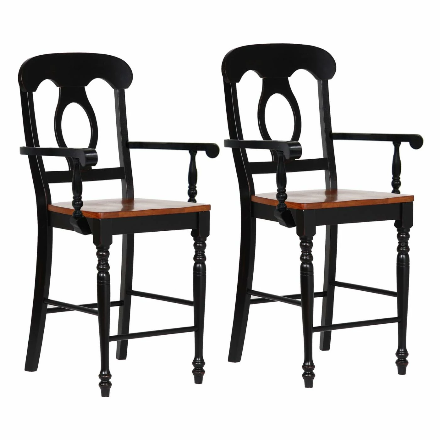 Best Pirce βοΈ Counter Height Stools Sunset Trading Andrews Napoleon 24 In. Armed Counter Stool - Set Of 2 π