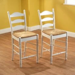 Best reviews of 🧨 All Other Brands Counter Height Stools 24 In. Ladder Back Counter Stool - Set Of 2 😍