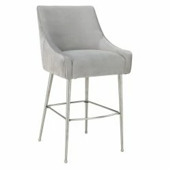 New 🌟 Counter Height Stools TOV Furniture Beatrix 25.6 In Upholstered Counter Stool 😀