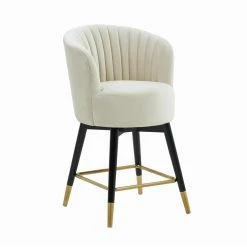 Discount ✨ Counter Height Stools TOV Furniture Inspire Me Home Decor Liana 27 In. Swivel Counter Stool 🛒