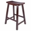 Cheap 🎉 Counter Height Stools Winsome Wood 24-Inch RTA Single Saddle Seat Counter Stool - Walnut 😍