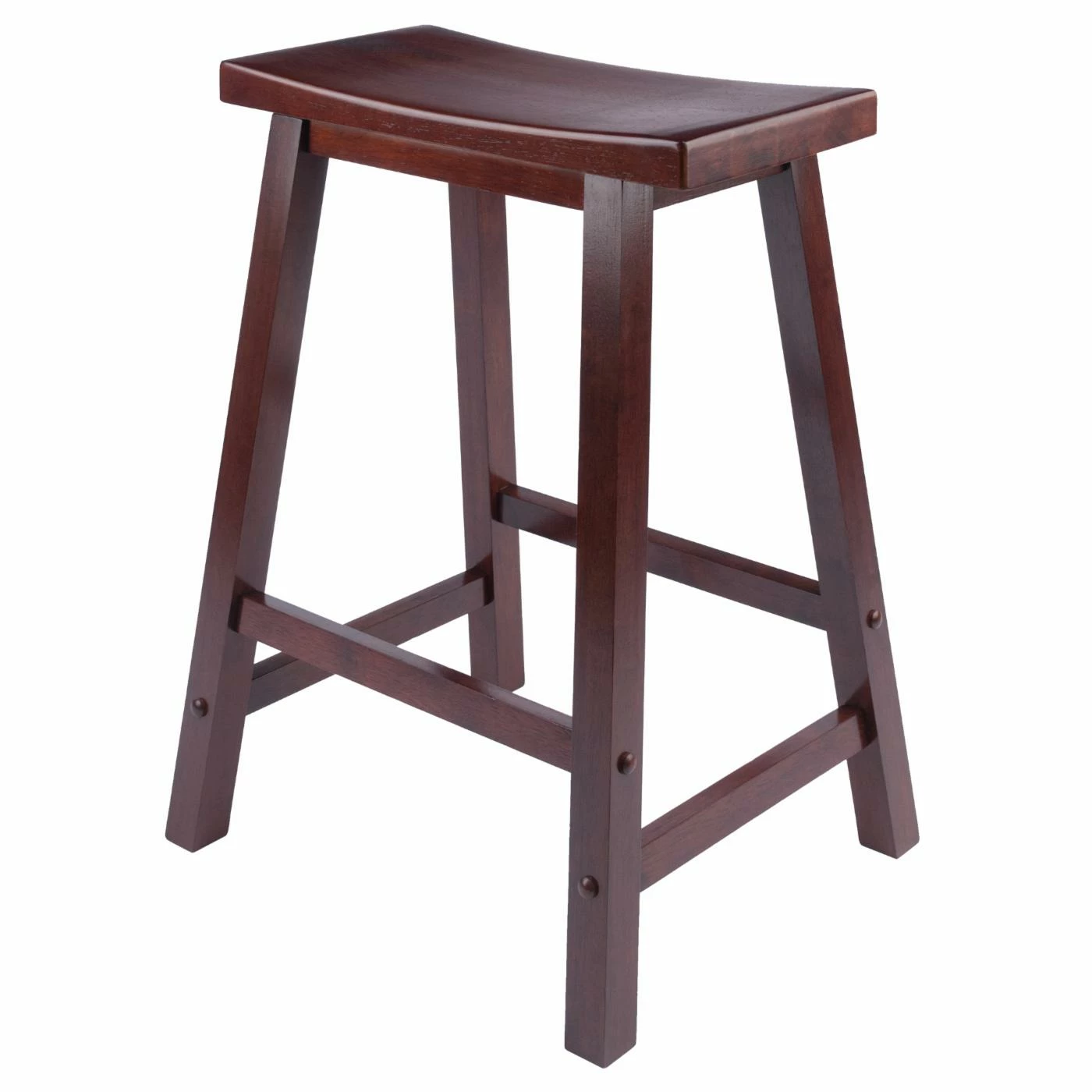 Cheap π Counter Height Stools Winsome Wood 24-Inch RTA Single Saddle Seat Counter Stool - Walnut π