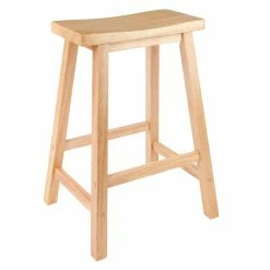Best deal 🛒 Counter Height Stools Winsome 24-Inch RTA Single Saddle Seat Counter Stool - Beechwood ⌛