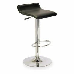 Buy 🌟 Counter Height Stools Winsome Wood Single Adjustable/Swivel Backless Air Lift Bar Stool-Black 🥰