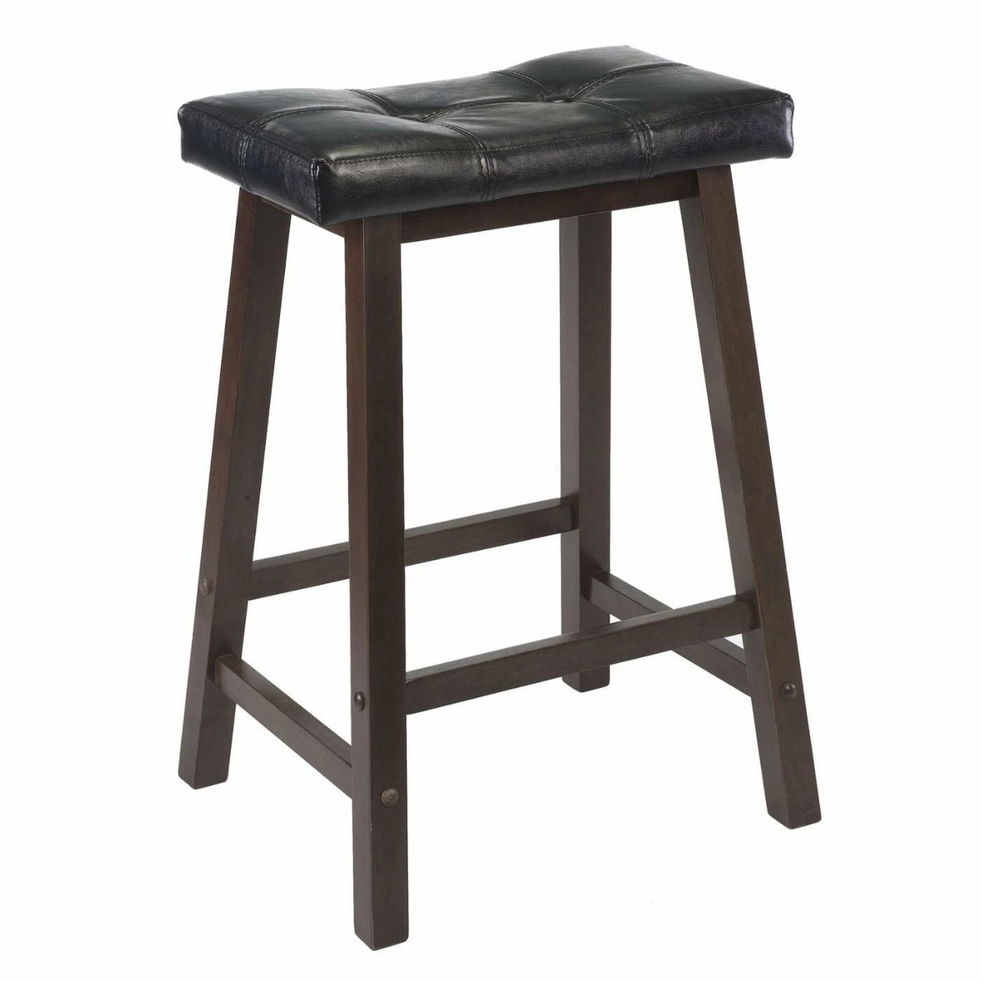 Best Pirce π― Counter Height Stools Winsome 24 In. Cushion Saddle Seat Counter Stool With Black Faux Leather π
