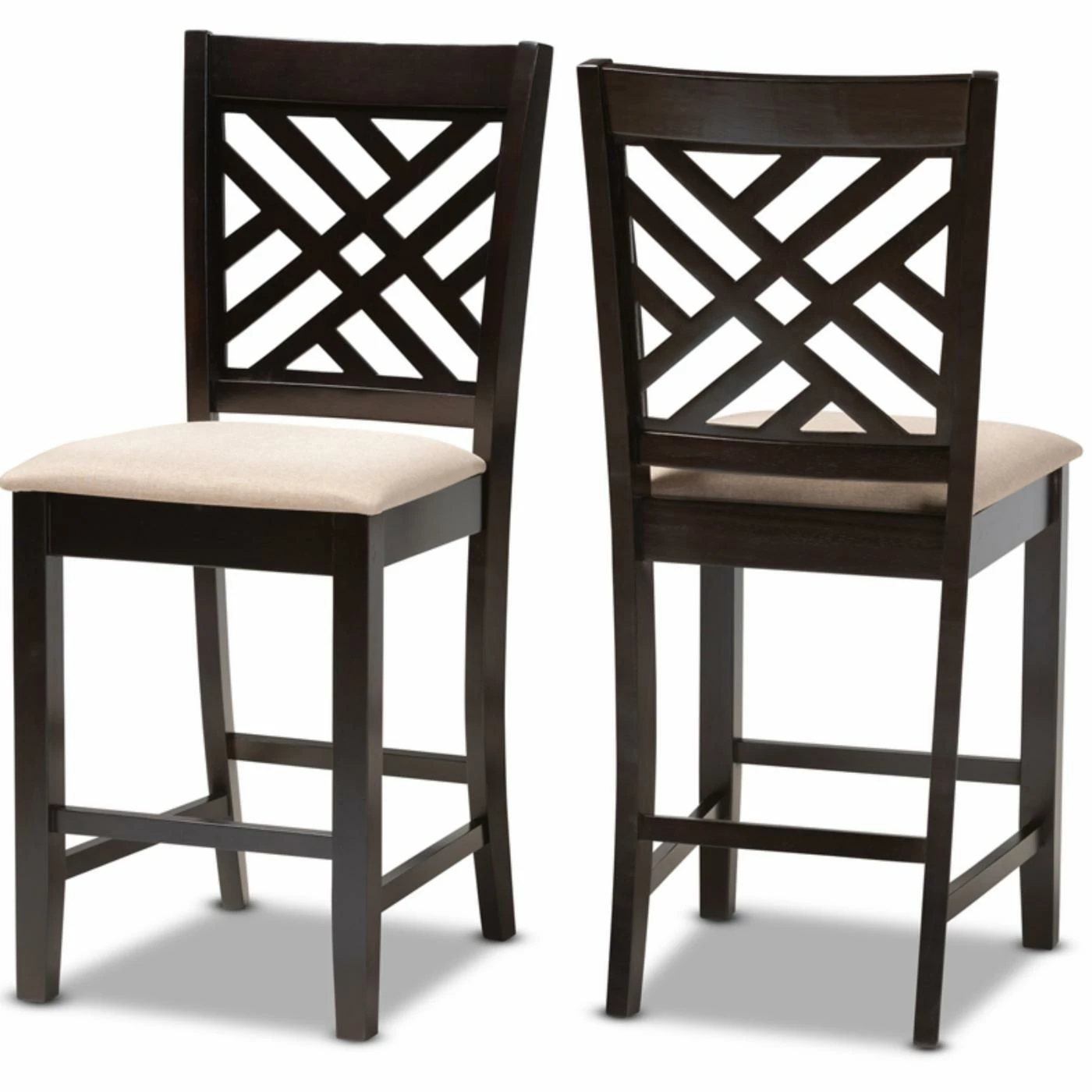Best deal 𧨠Counter Height Stools Baxton Studio Caron 25 In. Upholstered Counter Height Chair - Set Of 2 π