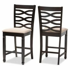 Best Pirce ⌛ Counter Height Stools HN Home Burbank Transitional 25 In. Upholstered Counter Height Chair - Set Of 2 🎉