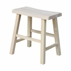 Flash Sale π Counter Height Stools International Concepts Unfinished Bailyton Saddle Seat Dining Stool π§¨