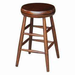Buy 🔔 Counter Height Stools International Concepts 24 In. Scooped Seat Swivel Counter Height Stool ❤️